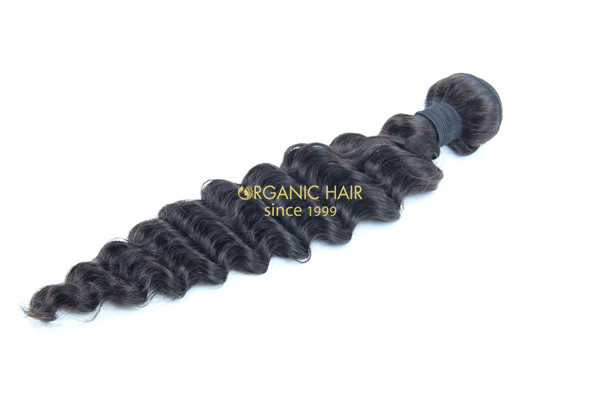 Factory price deep wave brazilian human hair extensions